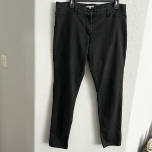 Eileen Fisher Black Slim Fit Five Pocket Stretch Pants Size 14 Made in Portugal